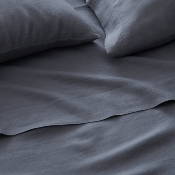 Garnet Hill 44356 Charcoal Twin Flat Sheet - Picture 1 of 6